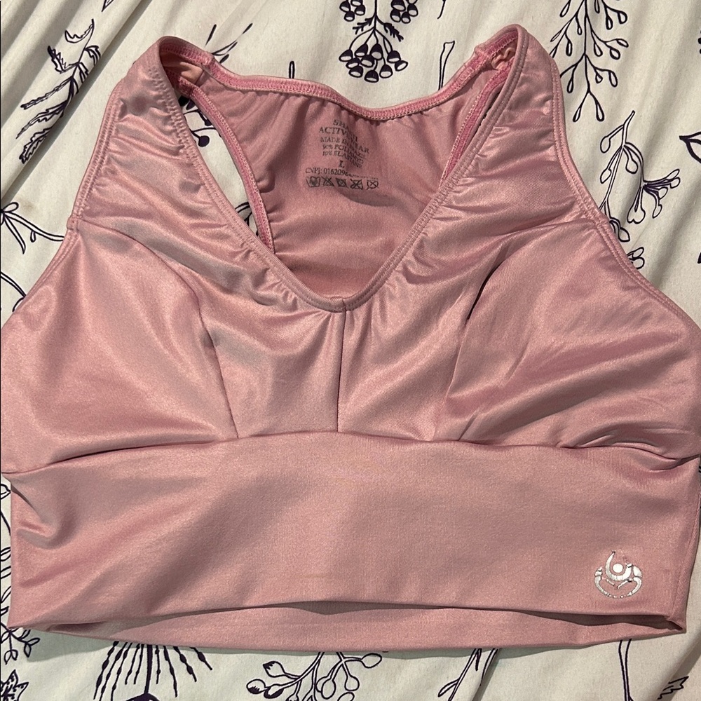 Shakti metallic Pink Sports Bra